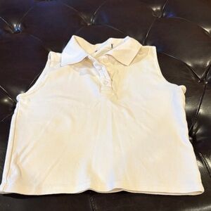 Brandy Melville women’s  Cream Sleeveless Polo